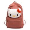 Schoolbag New Korean Ins Cute Cartoon Corduroy Backpack Japanese Harajuku Girl Schoolbag Soft Sister Cartoon Backpack