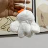 Adorable Plush Octopus White Bunny Keychain Soft Stuffed Animal Backpack Accessory