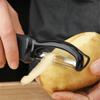 2pcs Premium Black Stainless Steel Swivel Vegetable Peeler with Comfortable Grip Handle , Sharp and Efficient Blades for Fruits and Vegetables