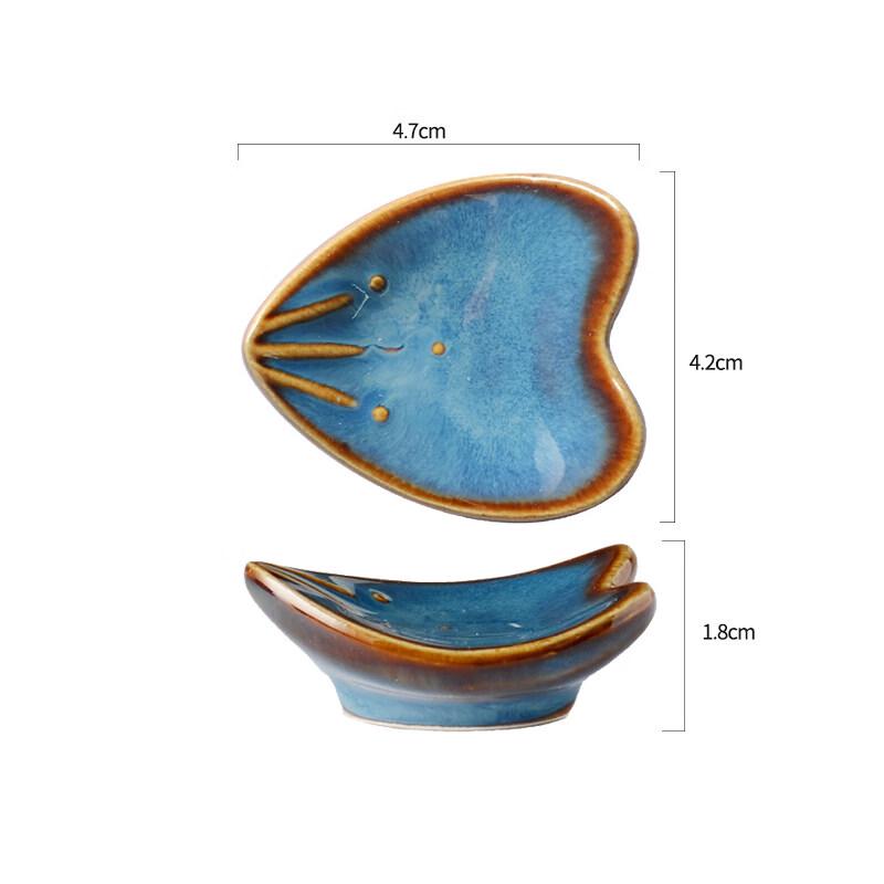 Японская керамическая подставка для палочек и ложек с эффектом обжига (kiln-change)