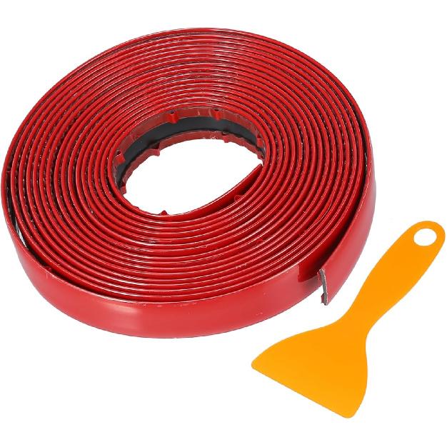 

Window Trim Strip Kit 3/4 20mm Width 16Ft 5m Universal for Exterior Car Bumper Door Body Self Adhesive Scratch-Proof Decorative Sticker Plastic