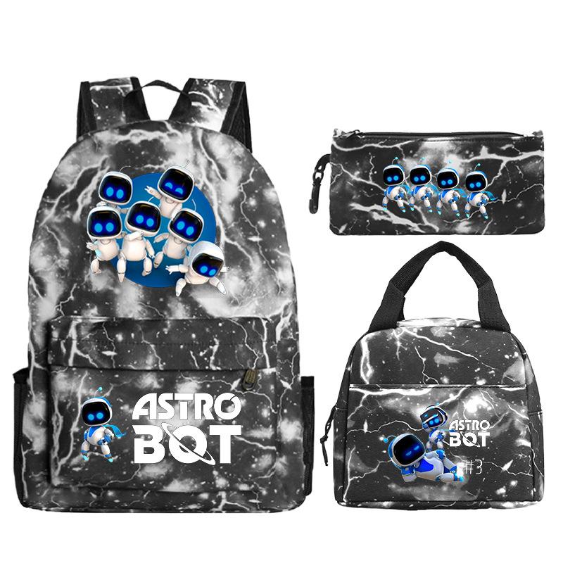 Neues Astro Bot Spiel Merchandise Druck Grund- und Sekundarschule Schultasche Außenhandel Freizeit Kinder Federmäppchen Lunchtasche