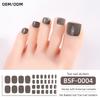 Popular Style New 3D Waterproof Nail Sticker Plastic UV Free Nail Wraps Toe Wraps
