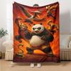 Custom Name Kung Fu Animal Heroes Flannel Blanket Super Soft Warm Cozy Blanket For Sofa Bed Office Travel Allseason Home Decor Gift