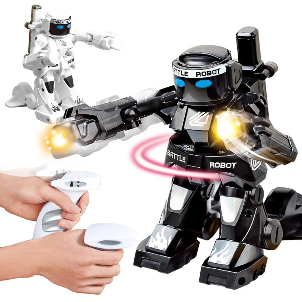 Non-Toxic Rc Robot Battle Boxing Robot Toy Remote Control Robot 2.4G Humanoid Fighting Robot With Two Control Joysticks Toys For Kids