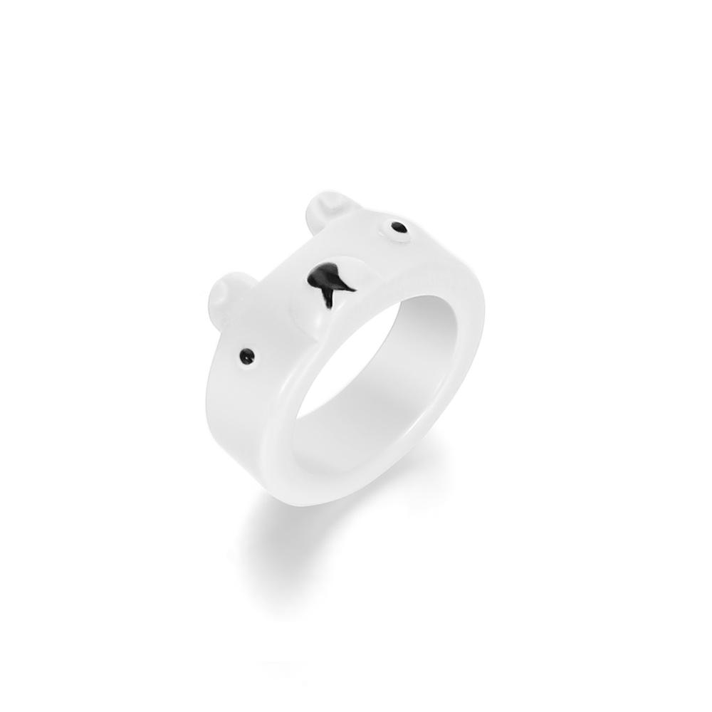 2023 New Fashion Elegant Student Ring Temperament Lovely Cartoon Ring Simple Bear Ring