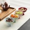 Ceramic High-Foot Snack and Dim Sum Plate for Tea or Fruit