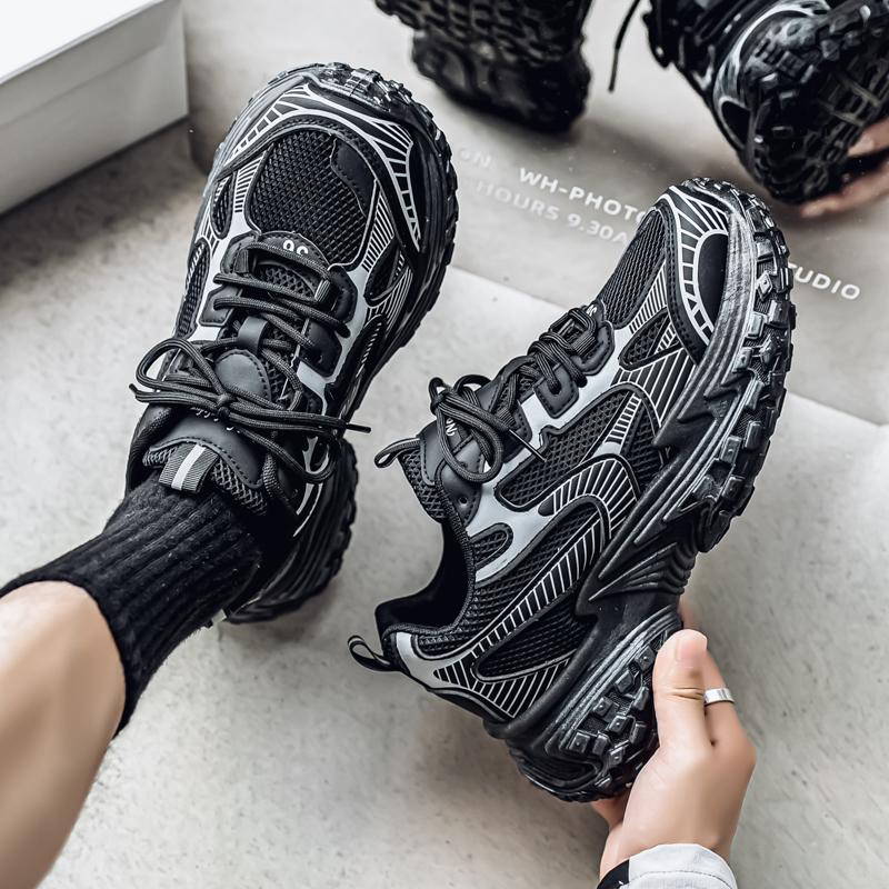 New Fashion Men 's Four Seasons Comfortable Thick Sole Shoes Students BoysTrending Soft Sole Breathable Casual Running Sneakers