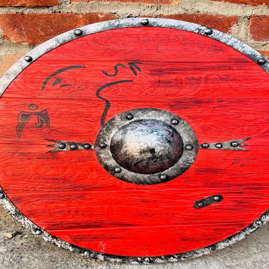 60.96 Cm Ragnar Lothbrok Authentic Battleworn Viking Shield Medieval Round Wooden Shield Wall Art Shield Best Gift