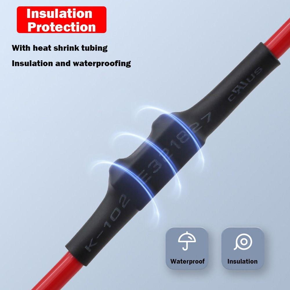 With Heat Shrink Tubing Brass Terminal Block Pressure Free High Current High Power Splitter Waterproof Wire Connector Electrical