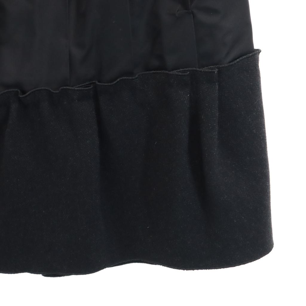 LOUIS VUITTON French silk blend Midi length Different material switching skirt Women Used