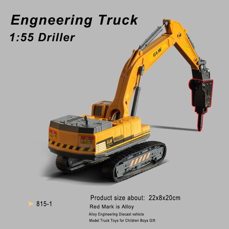 Engineering Diecast Crane Bulldozer Excavator Vehicle Construction Alloy+Plastic Tractor Inertial Model Toys for Children Boys