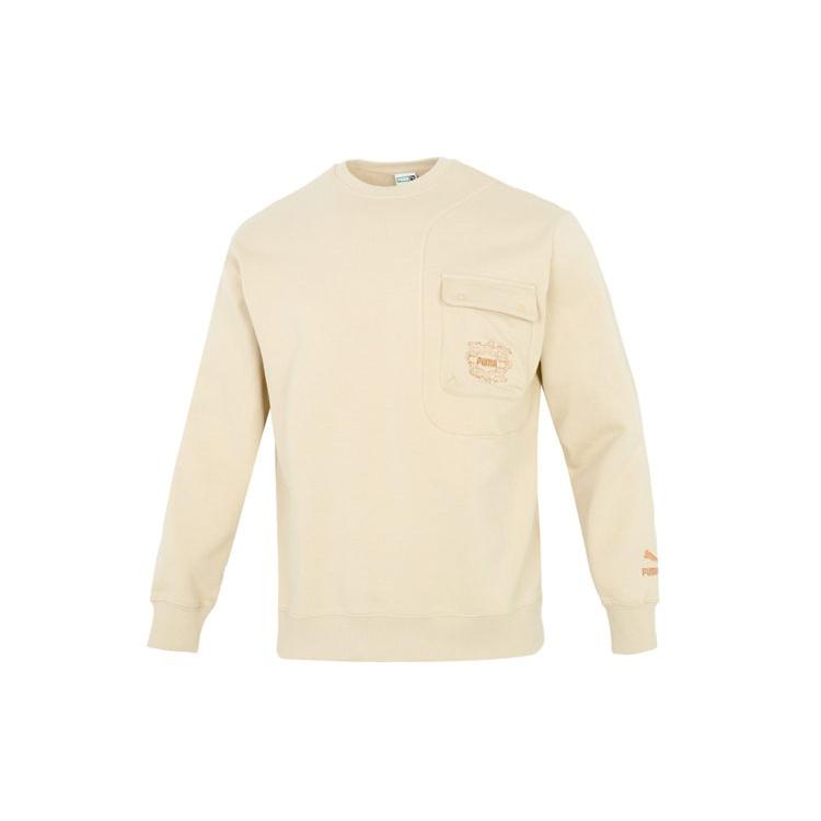 PUMA Das CC Graphic Crew Sweater Beige Men s 539908-12 L