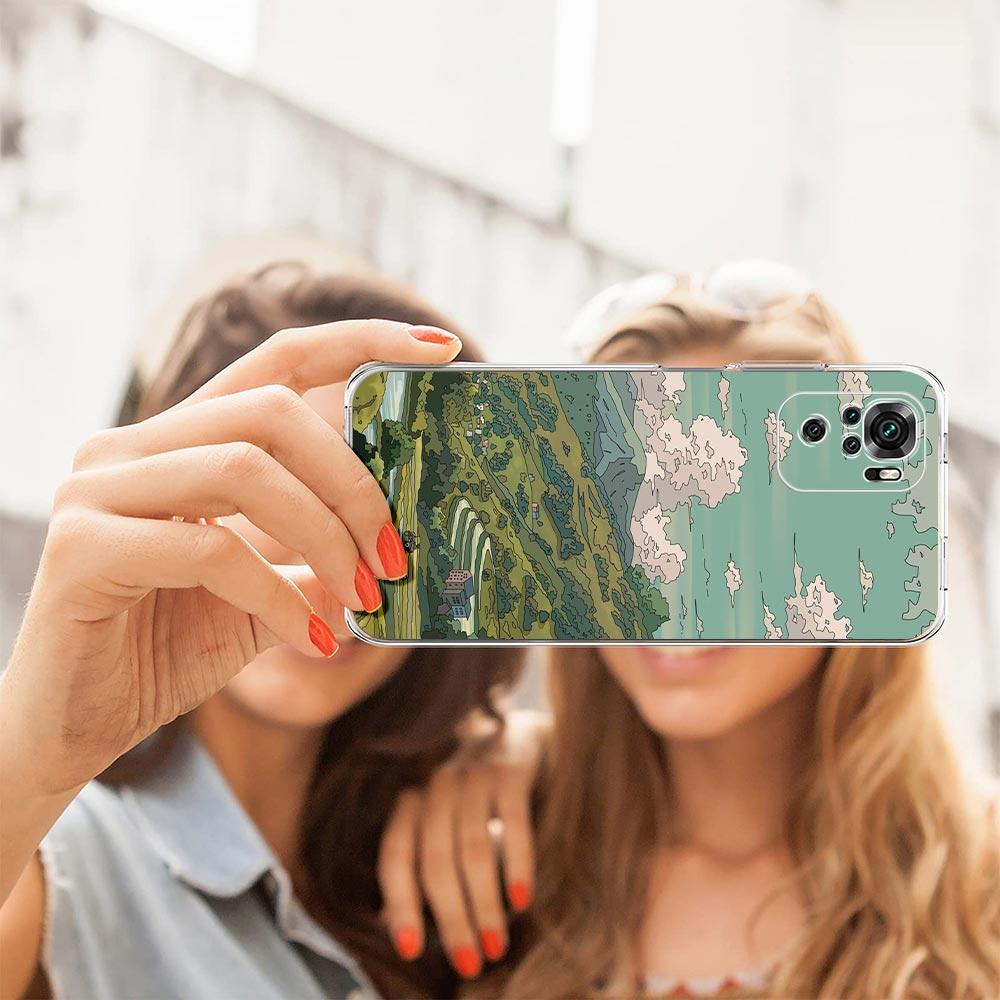 INS Japan Sunset Scenery Clear Phone Case For Xiaomi Redmi Note 12 5G 9S 9 8 10 11 Pro+ 9T 8T 10C 9C 9A 7 Pro Soft Back Cover