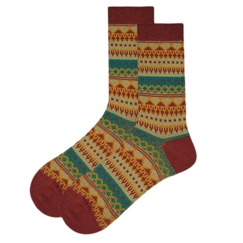 Womens Cotton Crew Socks, Thin Comfort Breathable Dress Socks, Above Ankle Crew Socks for Womens Schoold Girl One Size темно-красного