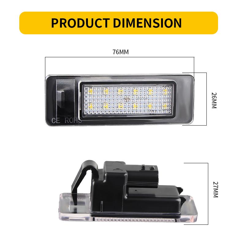 2pcs Canbus LED License Number Plate Light Accessories 265108990C For Infiniti QX30 QX50 QX60 Q60 Q50 Nissan Leaf Maxima GTR
