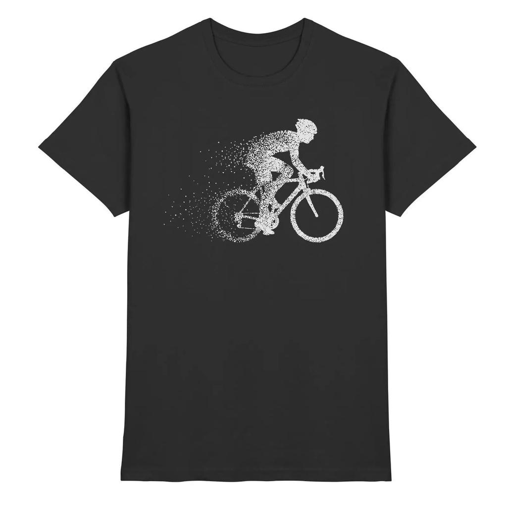 Road Bike T Shirt Cyclist Cycling Rider Outfit Sport Vintage Washed Versatile Streetwear Homme Comfortable Slightly Graphic