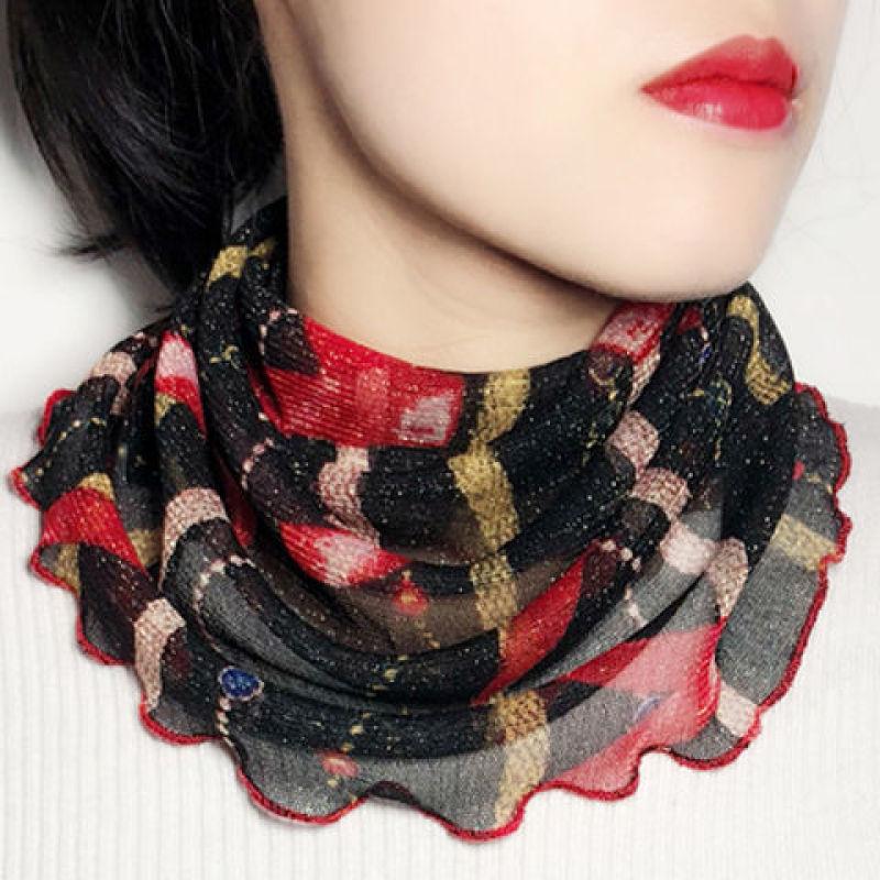 Летняя солнцезащитная маска, женская защита шеи, вуаль, шарф на шею, анти-ультрафиолетовый шелковый шарф, марлевый шарф one size