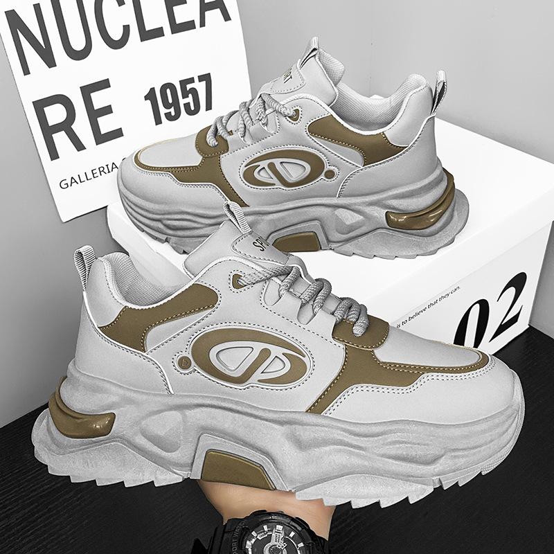 Men's shoes 2025 new autumn versatile high-end youth sports shoes student Xiaobai casual platform dad shoes