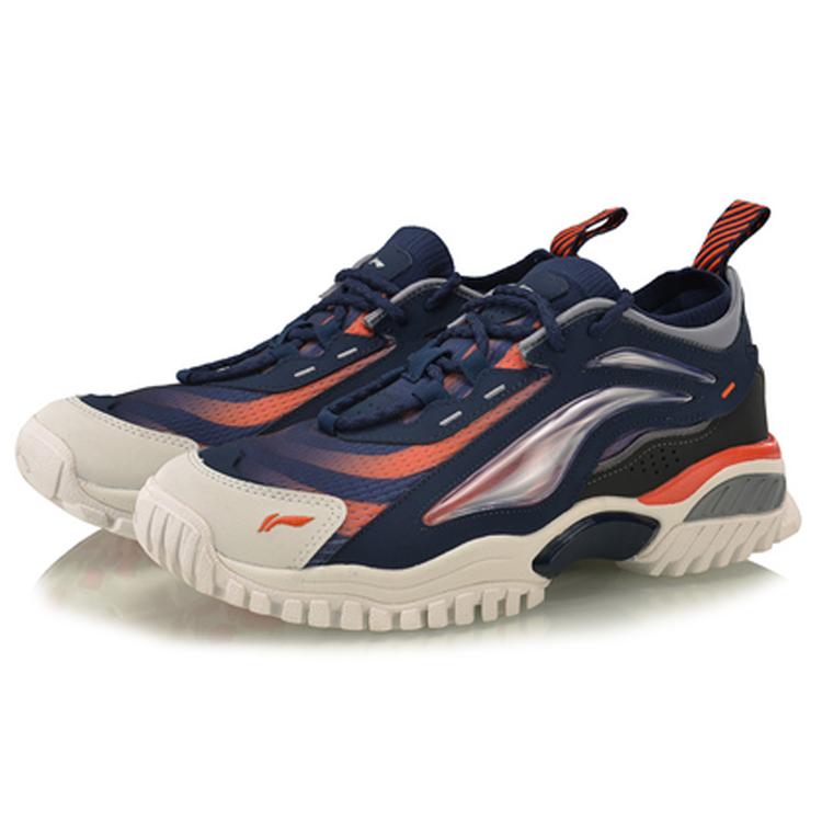 New LiNing Aurora Skywalk Anti Slip Wear Resistant Low Top Sports Casual Shoes Men's Blue AGLP089-2