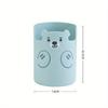 Cute Cartoon Bear Pen Holder Creative Mobile Phone Holder Makeup Brush Storage Bucket Office Desktop Accessories