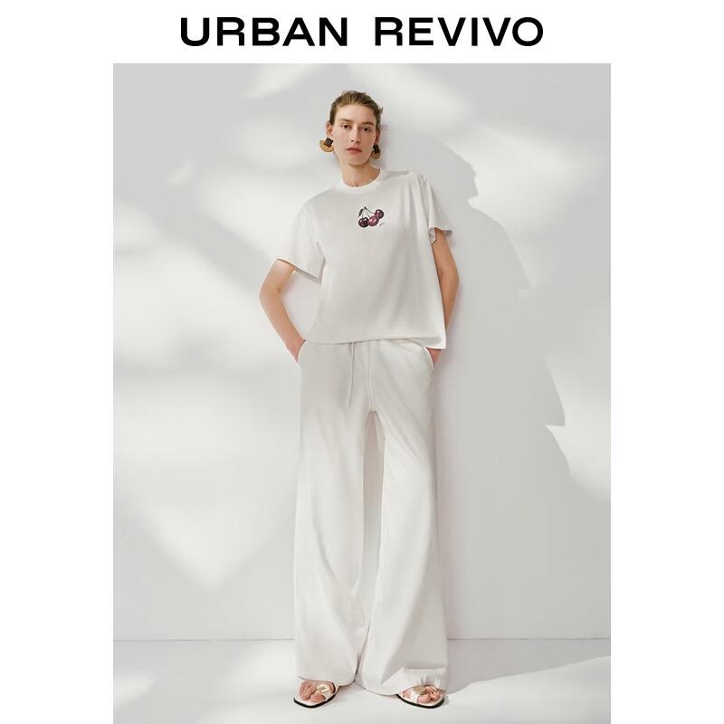 UR 2025 Cherry Print Cotton Loose T-Shirt