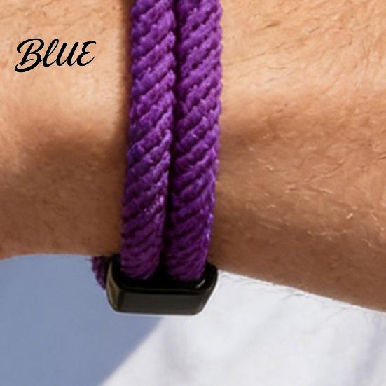 Adjustable Sports Bracelet Men Rope Braided Casual Solid Nylon Color