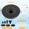 Bird Bath Fountain Pump Double Layers Filtration Solar Powered Water Fountain With 7 Different Nozzles for Outdoor Garden Pond