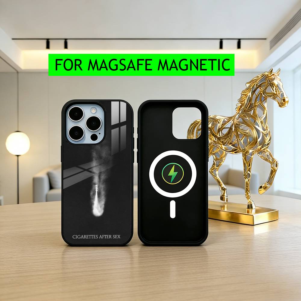 C-Zigaretten A-Nach dem Sex Abstraktes Band Handyhülle Für iPhone17,16,15,14,13,12,11 Plus,Pro Magnetisch Für Magsafe Kabelloses Laden