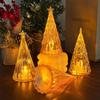 1pc Christmas Navidad Decoration LED Light Desktop Ornament Tree Shape 2026
