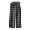 Women's Plaid High-Waist Straight Leg Casual Pants