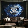 Custom Name Footscray Bulldogs Printed Tapestry – Wall Hanging for Bedrooms, Dorms, and Home Decor