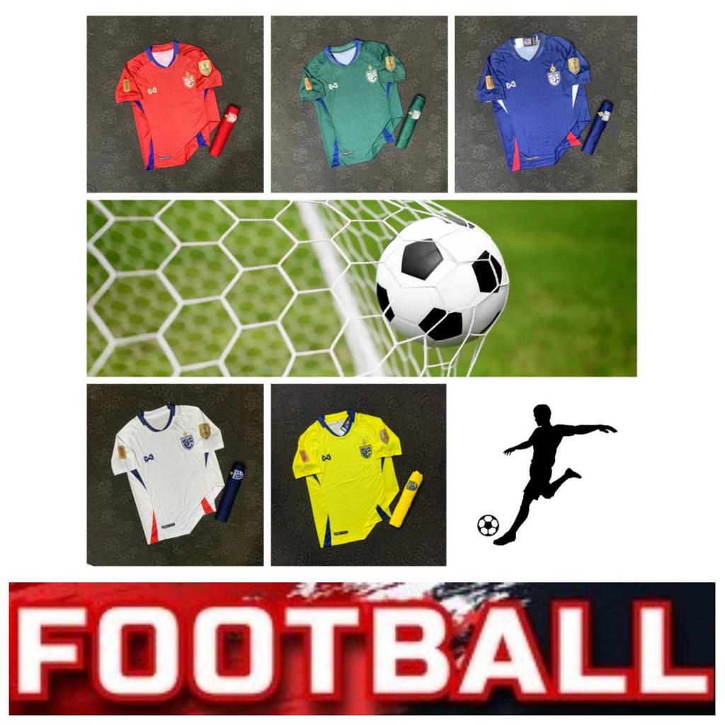 Thailand FOOTBALL SOCCER NATION TEAM JERSEY SHIRT HOME FAN Print V Neck Unisex Men Women Quick Dry Short Sleeve Uniform Elephant Logo Sport