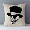 Post-modern Style Couch Cushion Cover Skull Printed Home Decorative Pillows Square Size  Seat Back Cushions Pillowcase