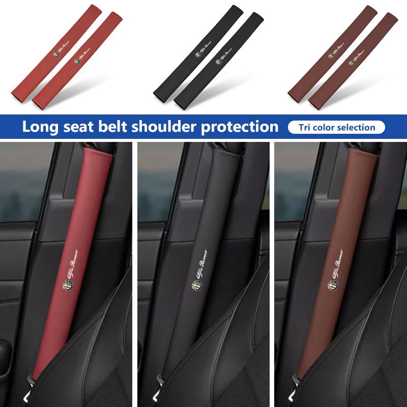 AGTVC1 2026 Hot Alfa Romeo Car Seat Seat Belt Shoulder Protector Pad Auto Accessories For Alfa Romeo Giulietta GT 159 147 156 Mito Brer