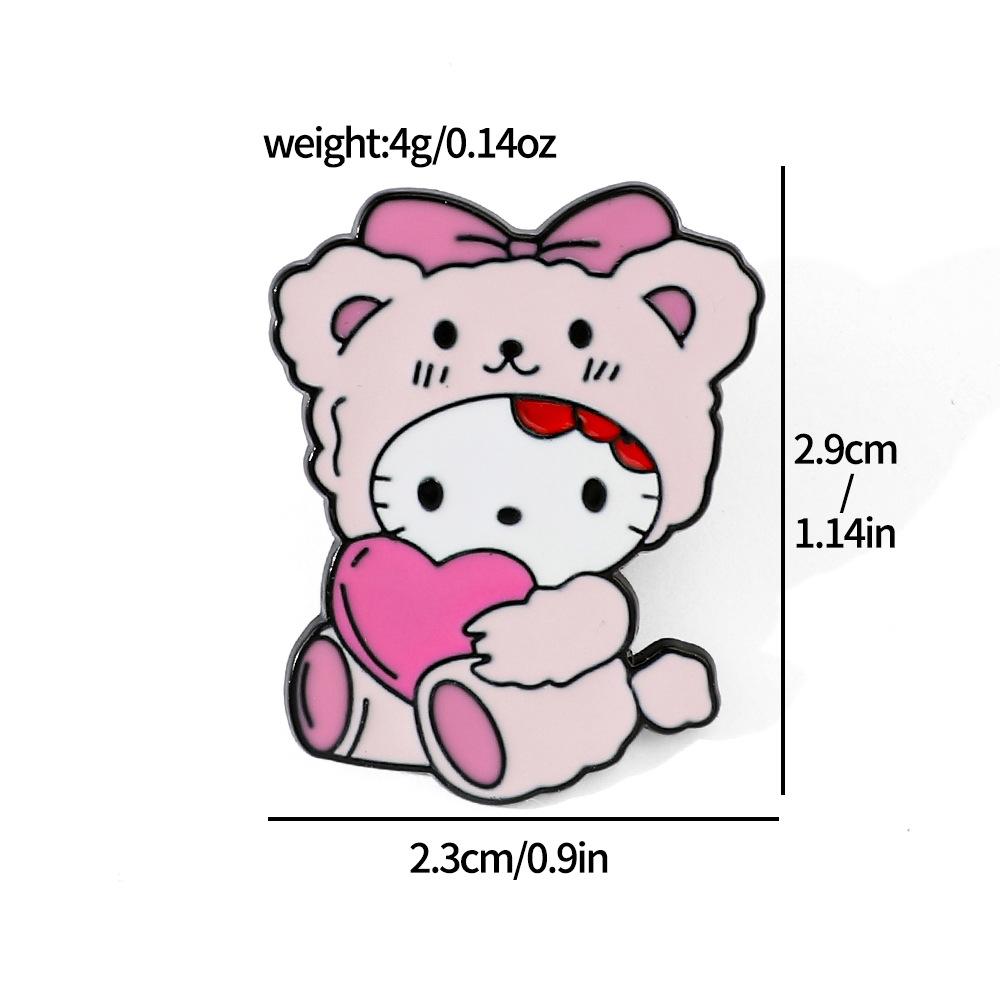 Japanese cartoon cute pudding dog Kulomi big-eared dog metal badge Sanrio kt cat alloy brooch