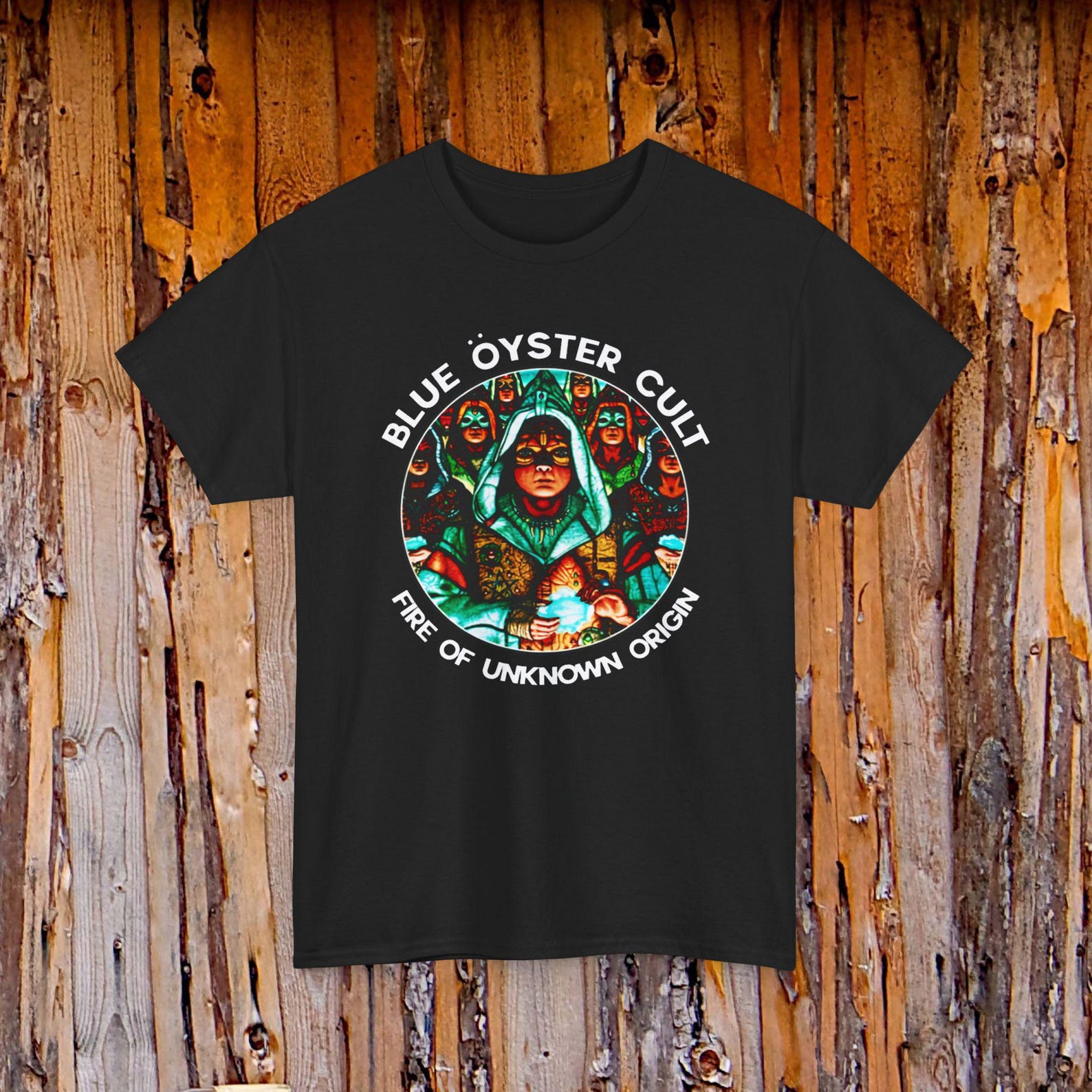 Blue Öyster Cult Fire Of Unknown Origin Band Music Logo Tee | Music Shirt 2XL
