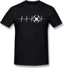 Funny Drone Pilot Heartbeat T Shirts Graphic Cotton Streetwear Short Sleeve O-Neck Harajuku Quadcopter Men T Shirt Casual Cotton Black