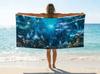 Underwater City Beach Towel Microfiber Sand Free Quick Dry Bath Towel For Adults Fantasy Ocean Travel Pool Vacation Essentials