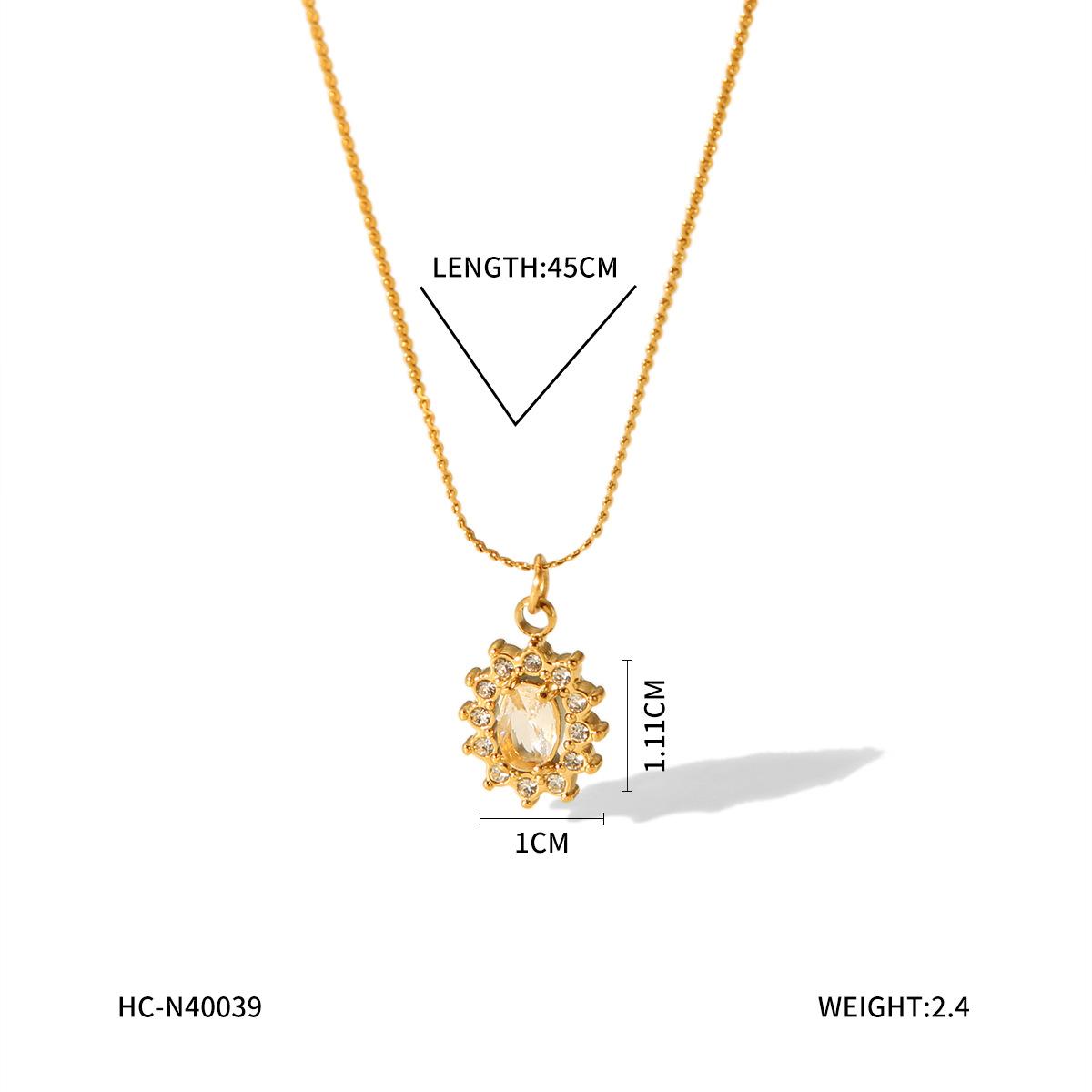 

Women s Ins Style Fashionable Unique Geometric Titanium Steel Necklace Heart Pendant