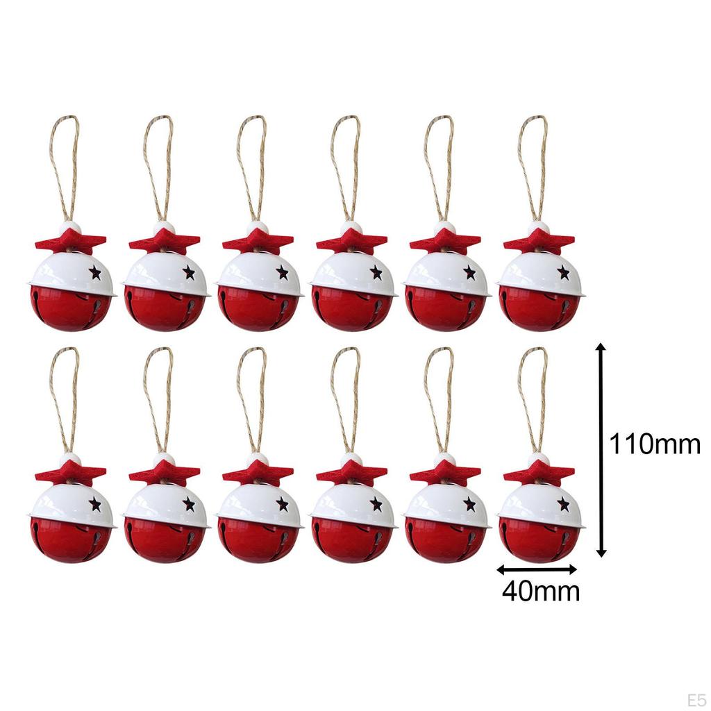12 Pcs Hanging Bell Ornaments Holiday DIY Decorations Decorative Crafts Christmas Bells