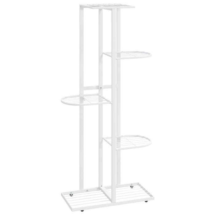 VidaXL Plant Stand 5 Levels 43x22x98 Cm White Metal
