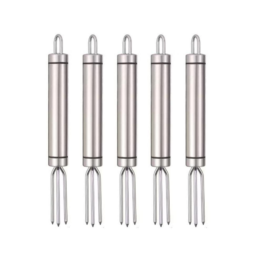 5pcs 3 Prong Corn Forks Set Reusable Roast Holder Barbecue Accessory Grilled Sausage Prod  Grill