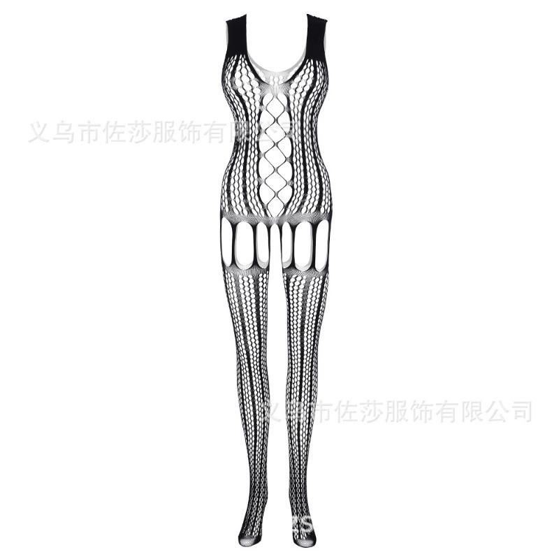 Sexy Underwear Sexy Suspenders Hollow Mesh Mesh Open-gear One-piece Stockings
