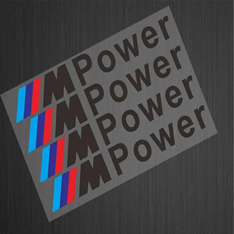 4 STUKS M Power Auto Badge Sticker Auto Deurhendel Sticker Voor bmw M Sticker X1 X3 X4 X5 X6 X7 e46 e90 f20 e60 e39 f10 Auto accessoires