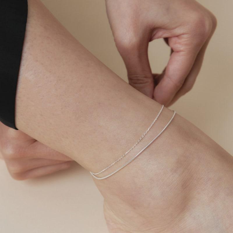 Dmoment Soft Layer Anklet (925 Silver)