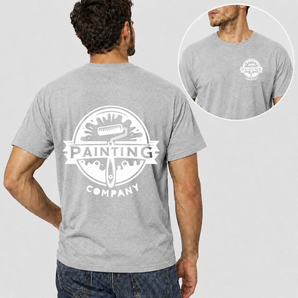 Unisexs Personalised Work T Shirt Custom Trade Company Logo Painter Decorator Gift