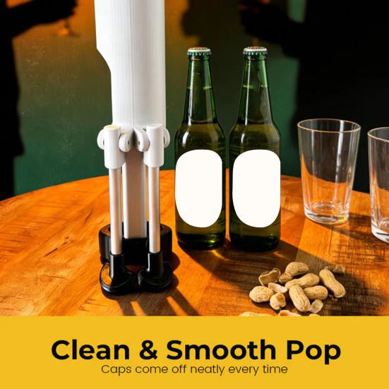 Automatický otvírák na lahve Hands-Free Ovládání jedním prstem Snadný nástroj na odstraňování víček pro pivo, limonády Barový kuchyňský doplněk