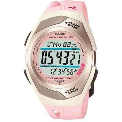 STR-300J-4JH [PHYS] Round Watch Pink Resin Digital