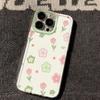 Cute Spring Flower Phone Case for IPhone 11 12 15 14 13 16 17 Pro Max IPhone 16 15 14 Plus Transparent Shock Proof Soft Cover